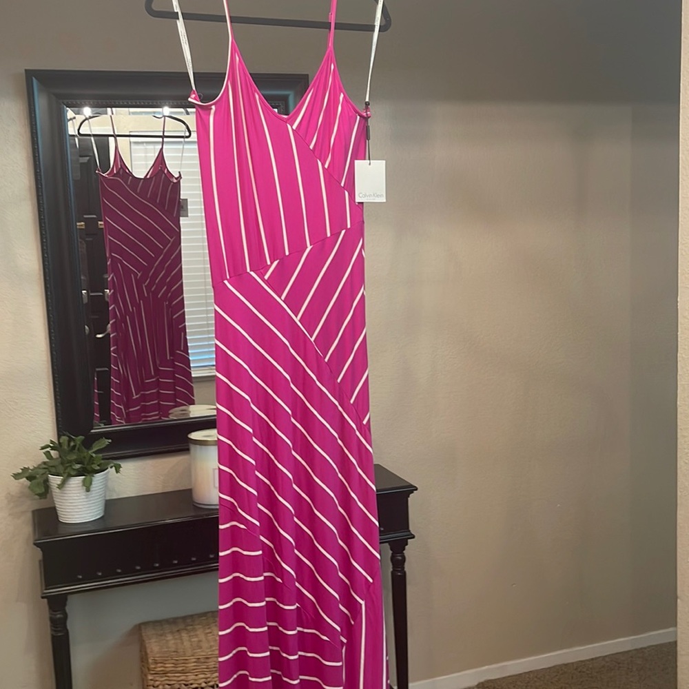 Calvin Klein pink maxi dress